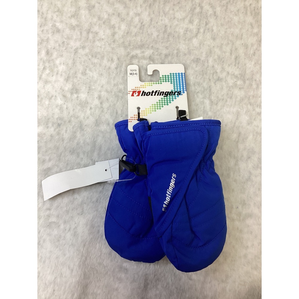 Hotfingers Zip N Slide Blue Toddler Mittens KC206T Size M 3-4 Waterproof New